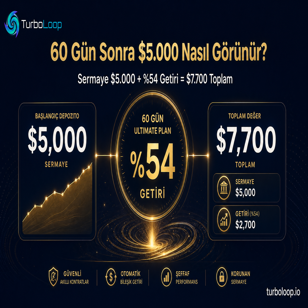 TurboLoop Türkçe kampanya banner 161 — Monthly Compound Projections