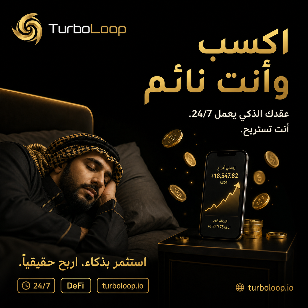 Earn Sleeping — TurboLoop Arabic Banner