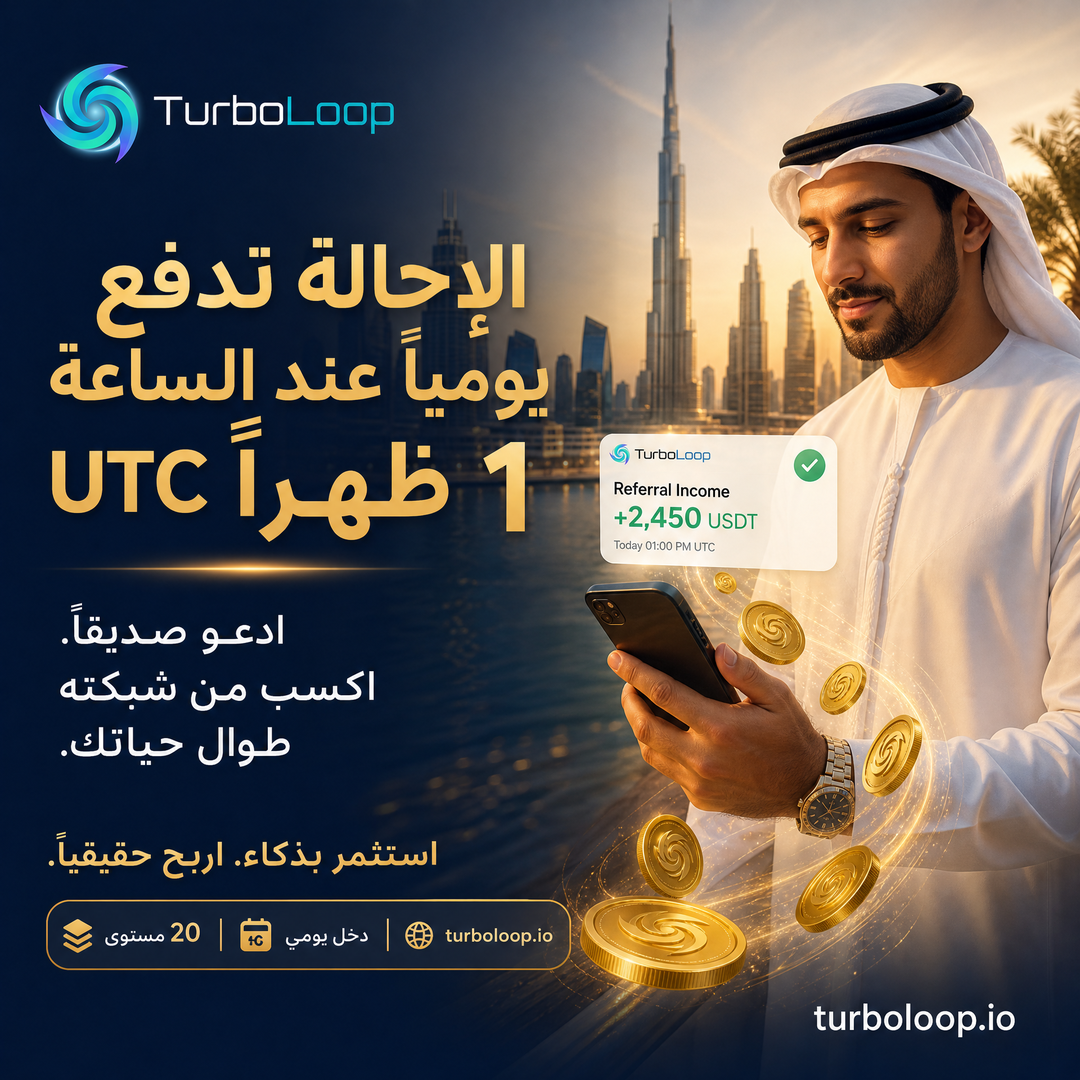 Referral Daily — TurboLoop Arabic Banner