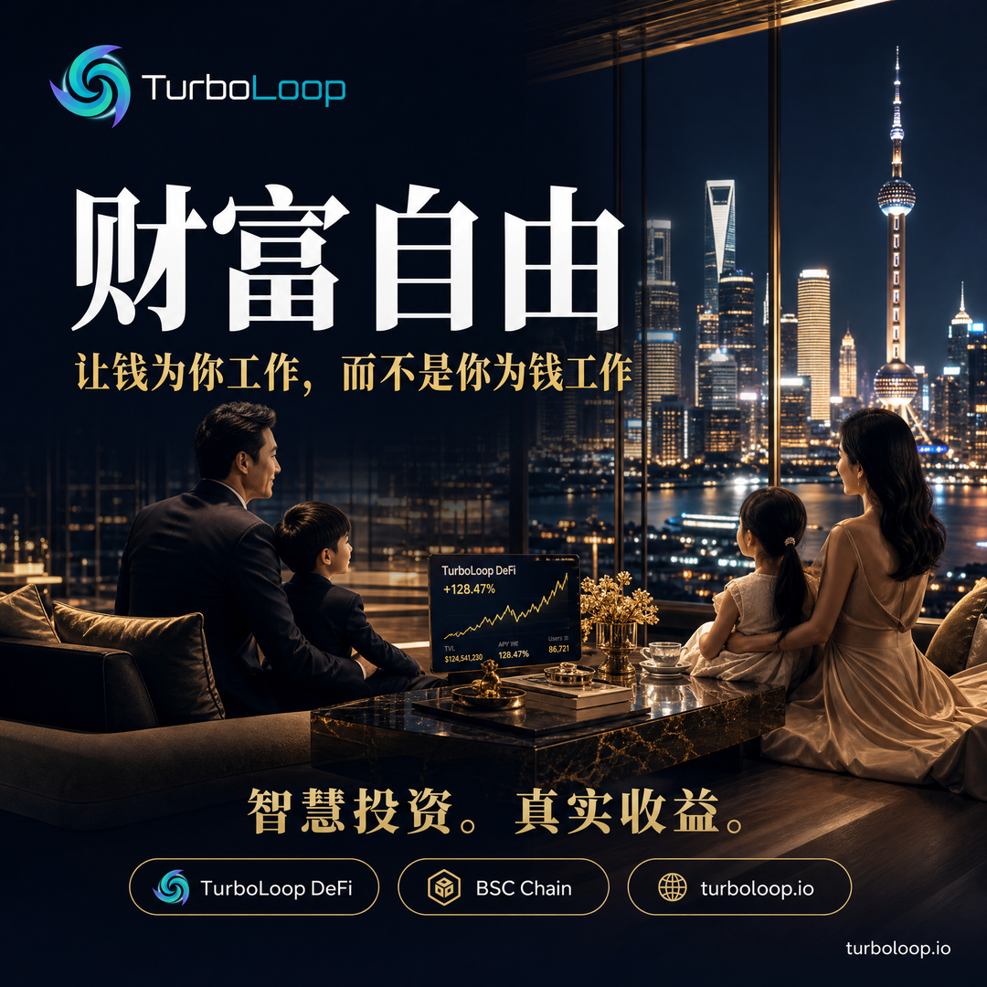 Caifu Ziyou — TurboLoop Chinese Banner