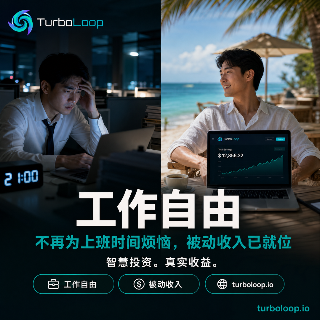Gongzuo Ziyou — TurboLoop Chinese Banner