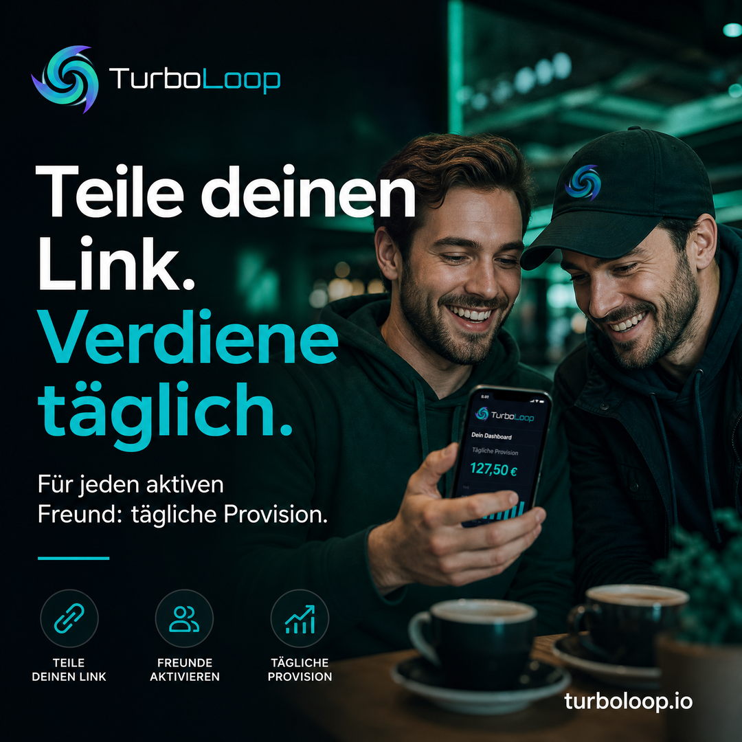 Freunde Einladen — TurboLoop German Banner