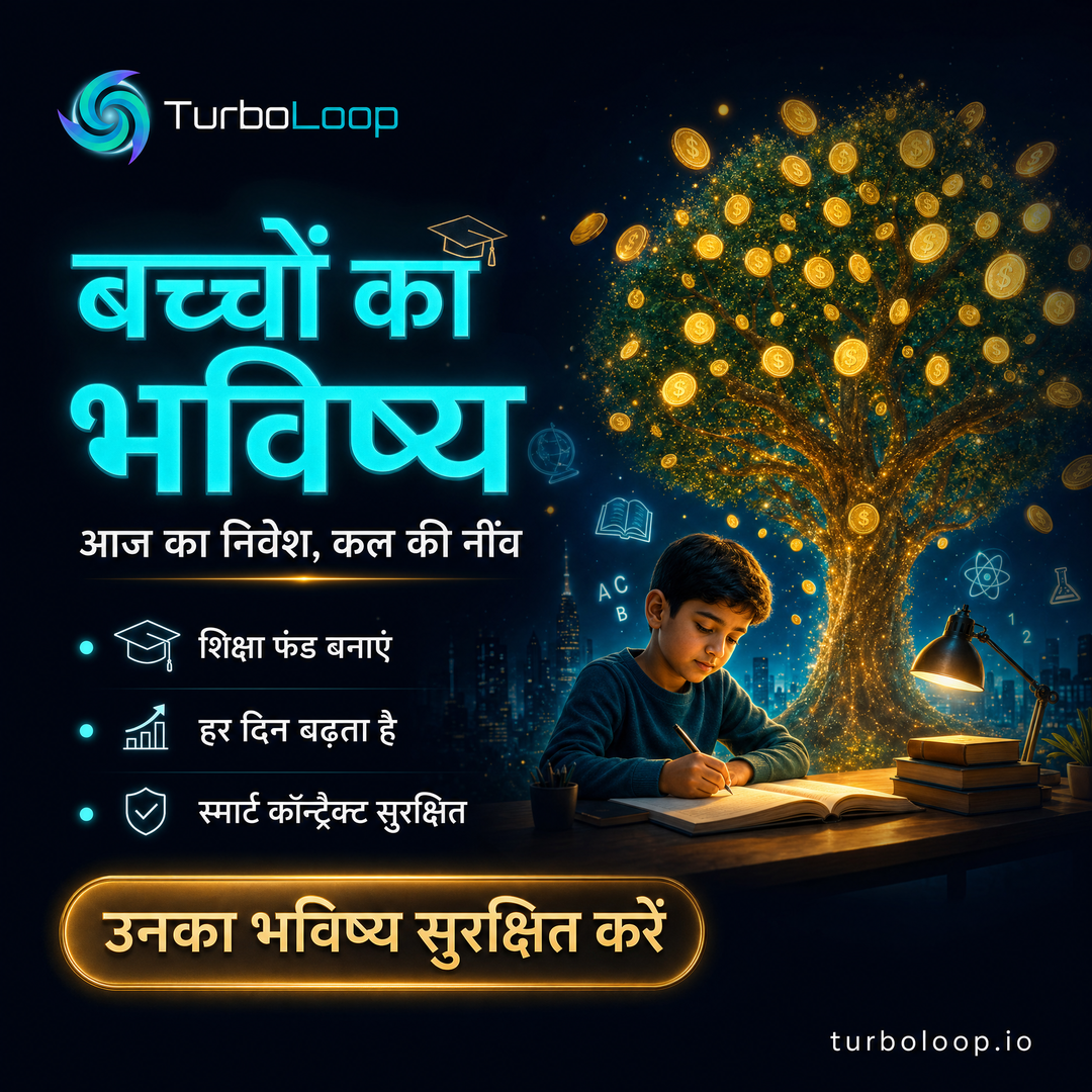 TurboLoop Hindi Banner — Bacchon Ka Bhavishya