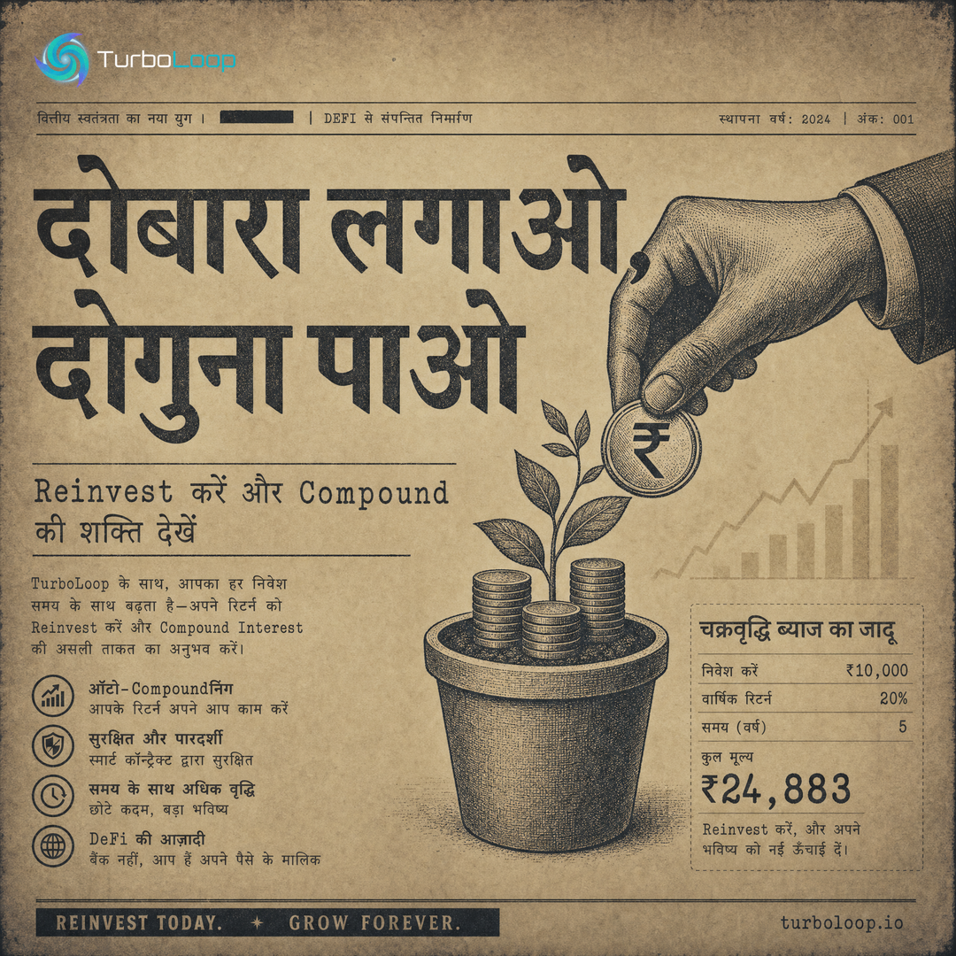 TurboLoop Hindi Banner — Reinvest Karo