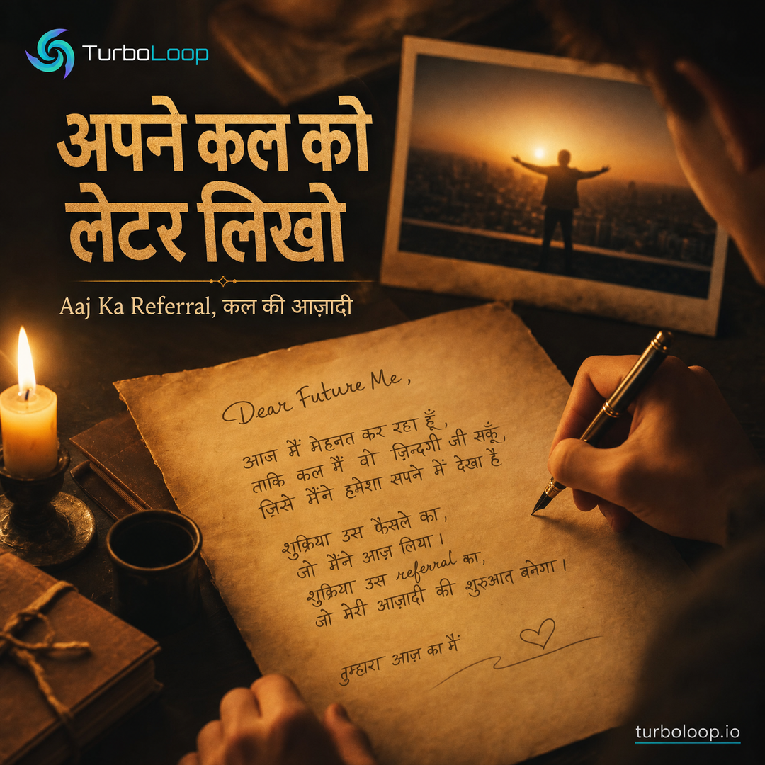 TurboLoop Hindi Banner — Referral Aur Kal