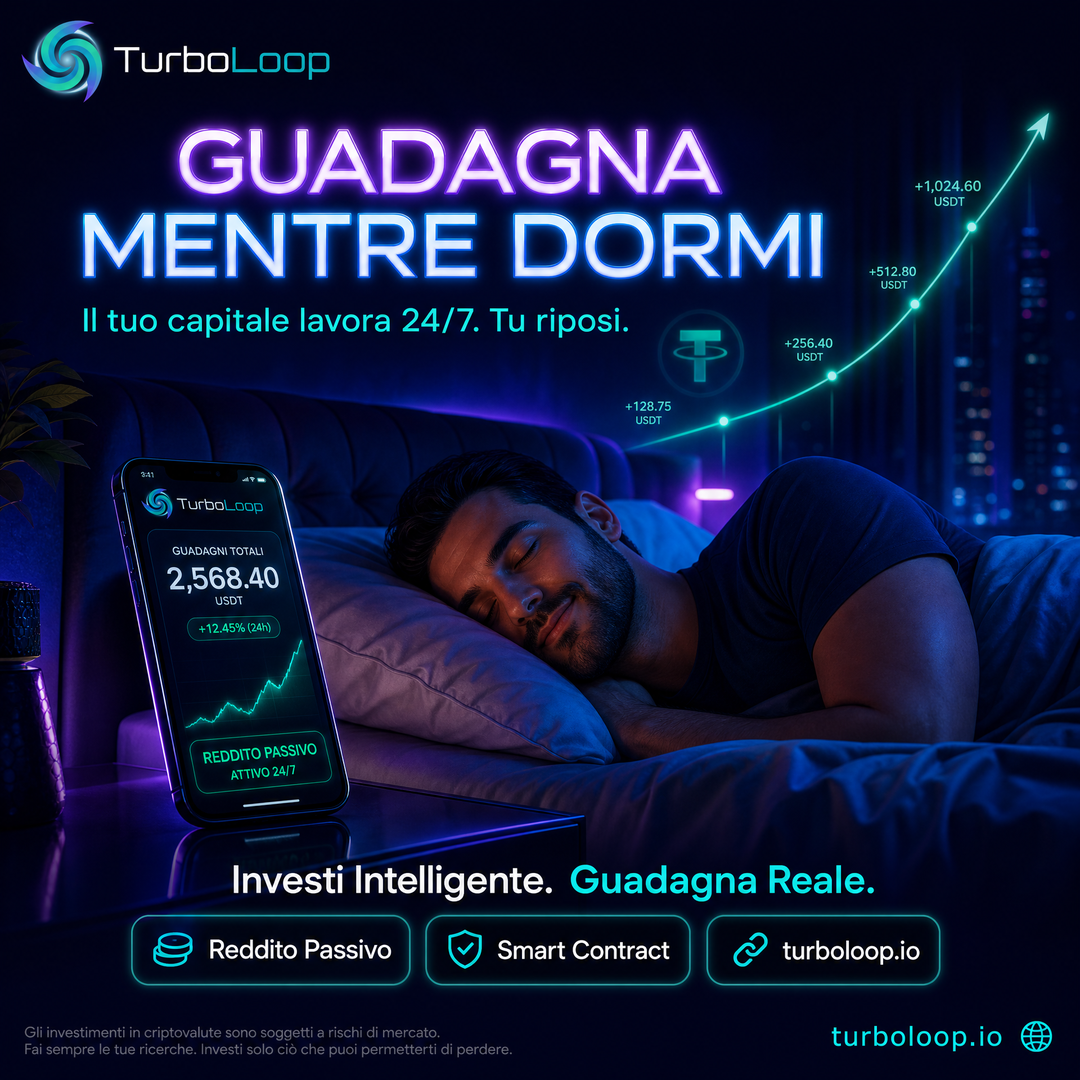 Guadagna Dormendo — TurboLoop Italian Banner