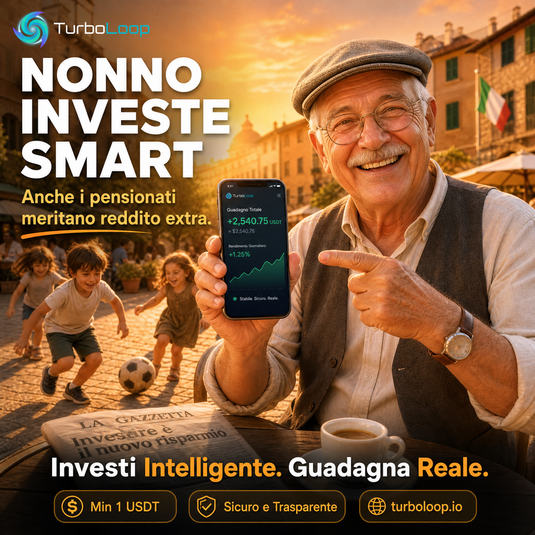 Pensionato Felice — TurboLoop Italian Banner