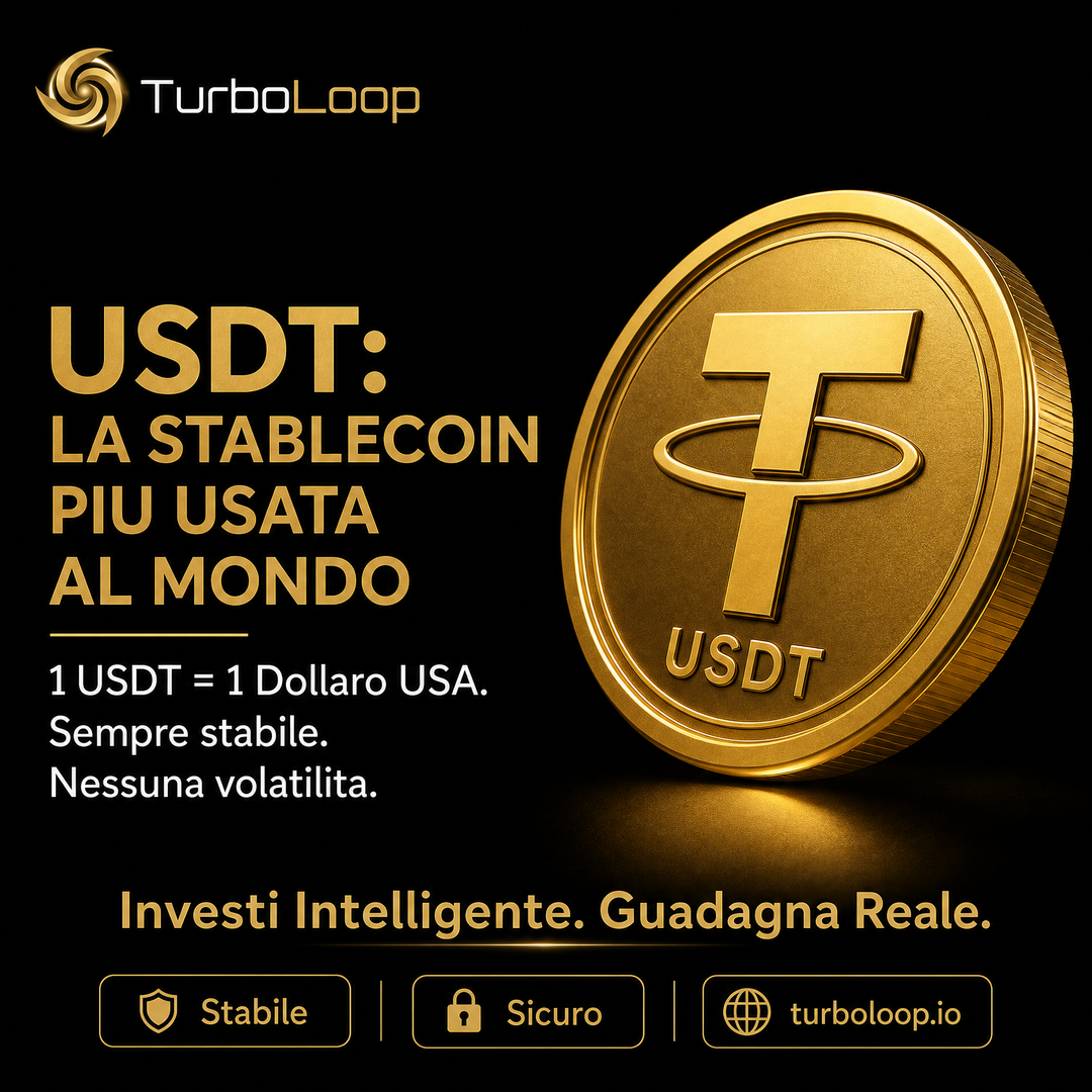 USDT Spiegato — TurboLoop Italian Banner