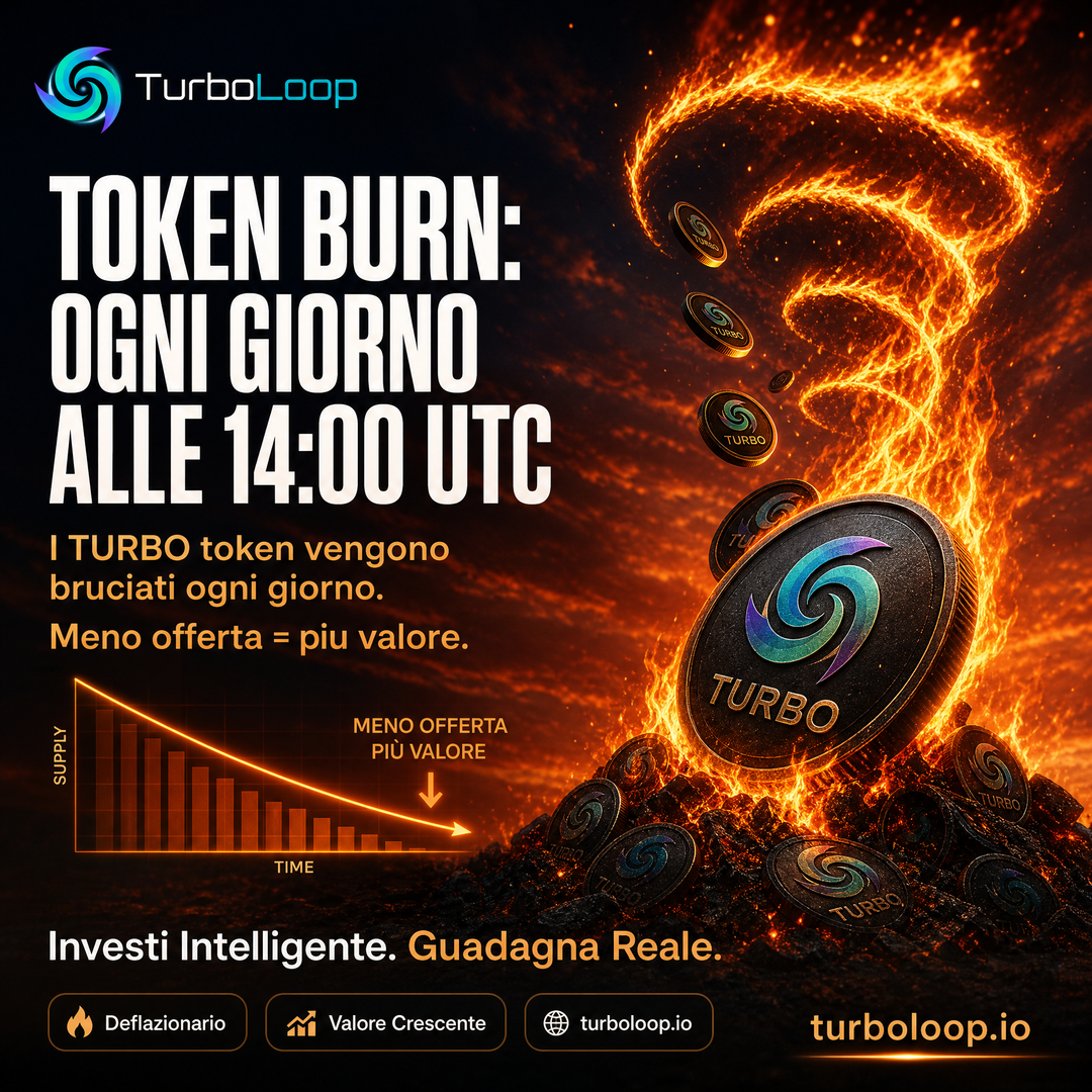 Token Burn Spiegato — TurboLoop Italian Banner