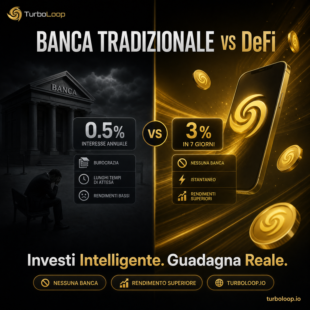 DeFi Vs Banca — TurboLoop Italian Banner