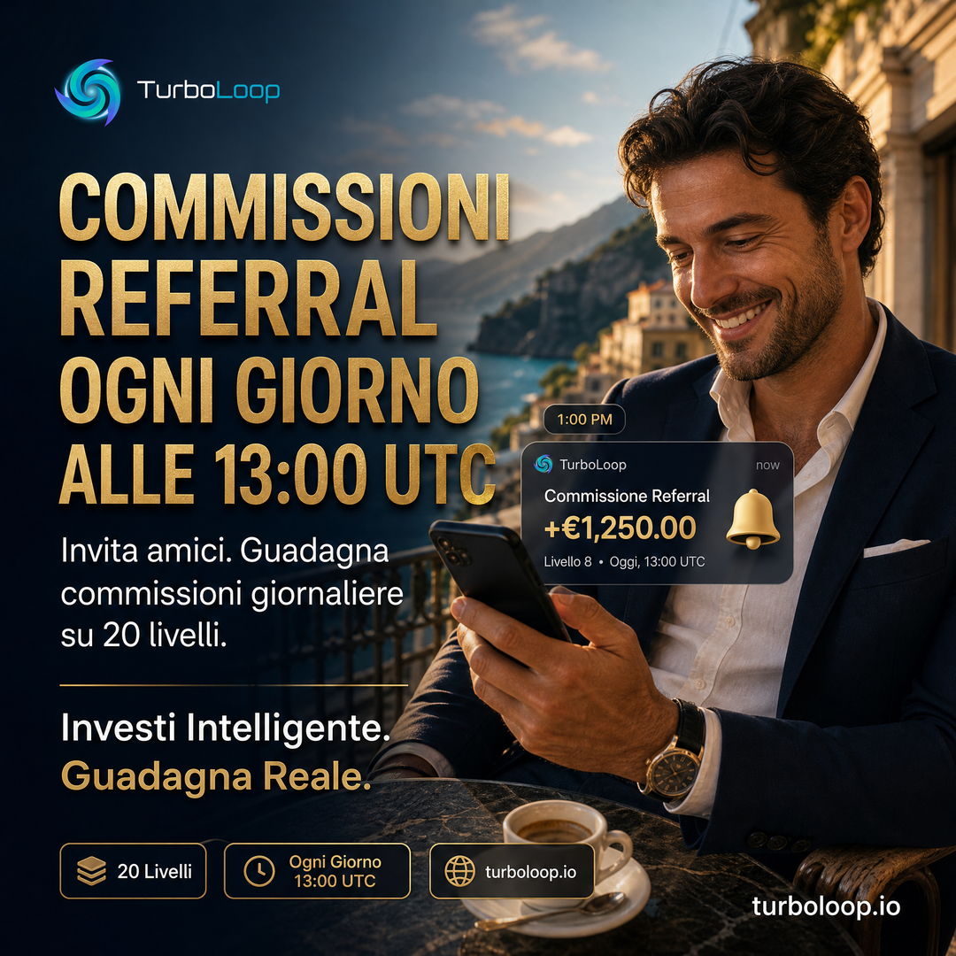 Referral Giornaliero — TurboLoop Italian Banner