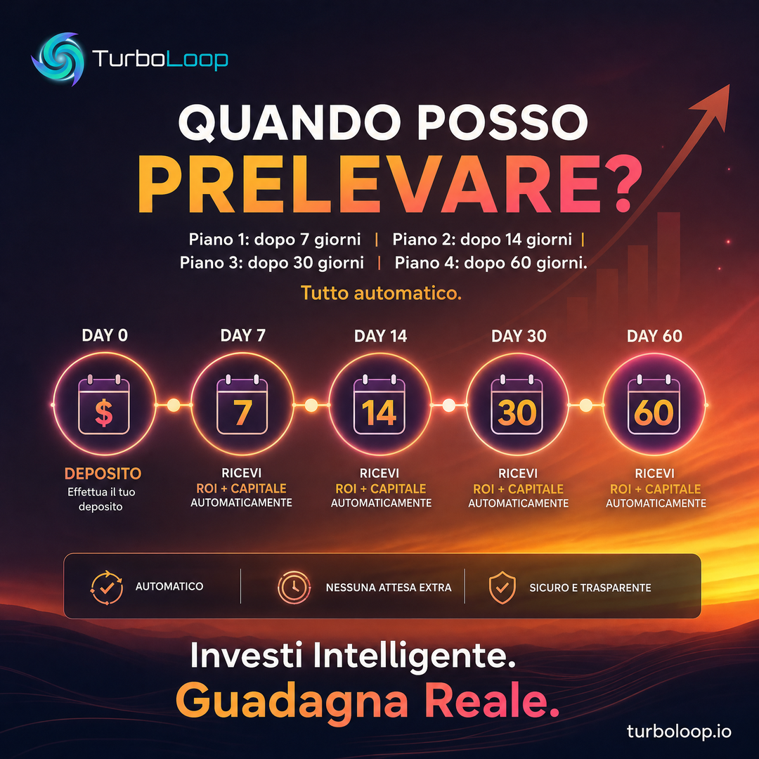 Quando Posso Prelevare — TurboLoop Italian Banner