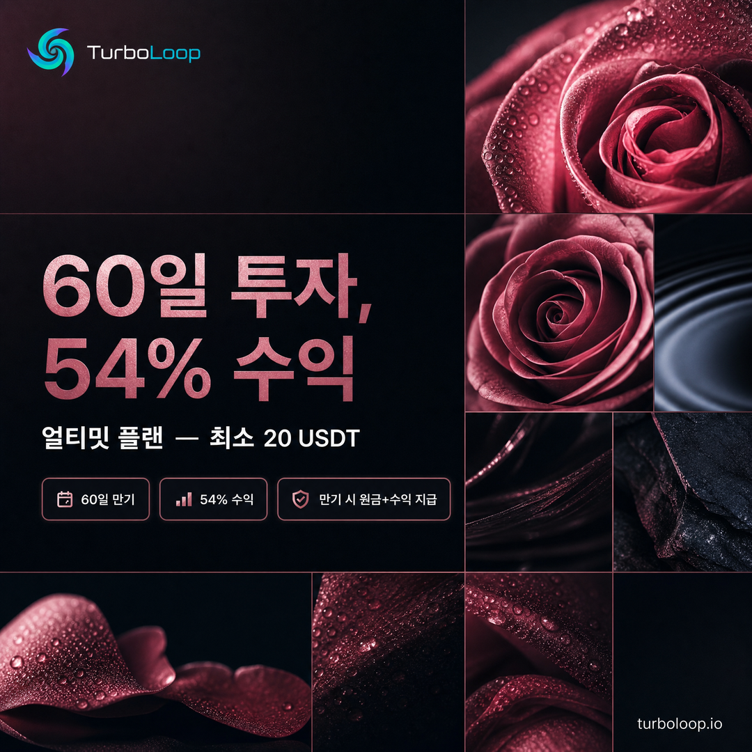 TurboLoop Korean market banner — Ultimate Plan — 60 days, 54% yield at end of term