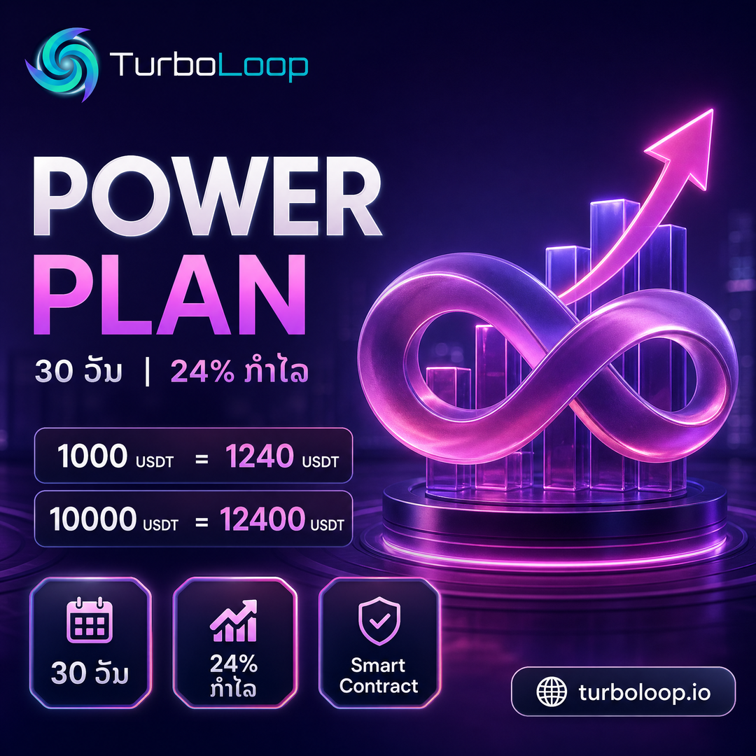 TurboLoop Lao market banner — Power Plan — 30 days, 24% yield at end of term