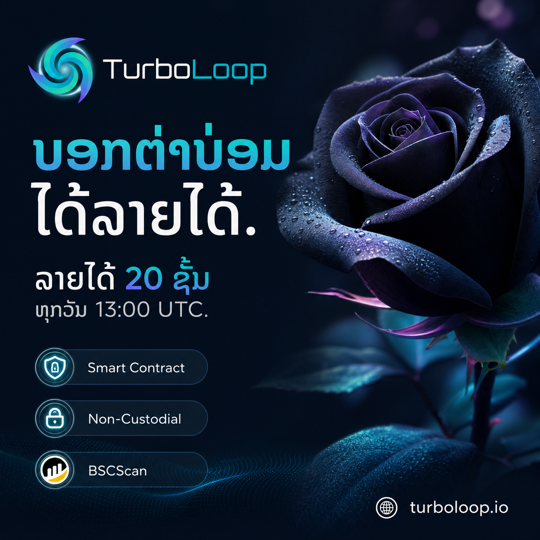 TurboLoop Lao market banner — Trust & Security — Non-custodial, BSCScan verified, immutable