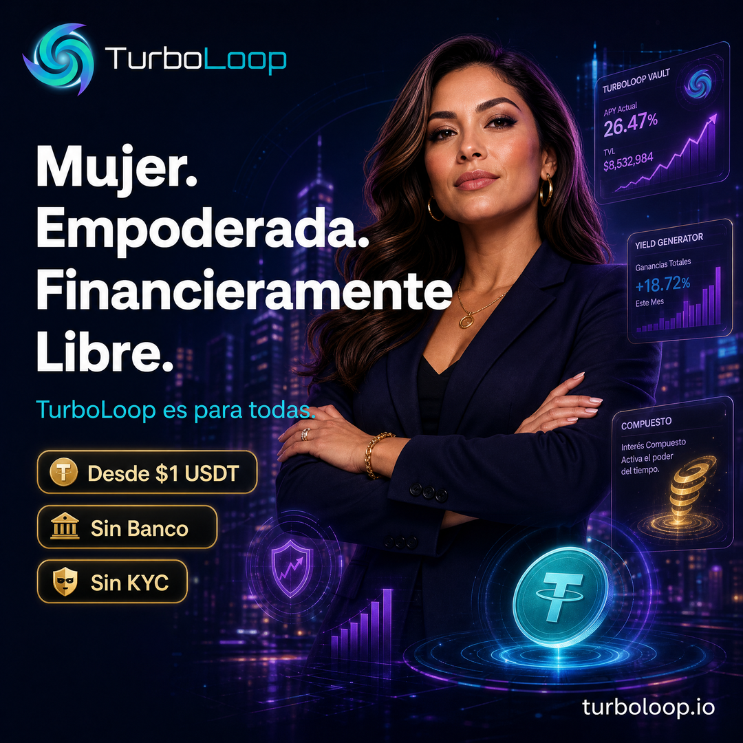 Mujer Empoderada — TurboLoop Spanish Banner