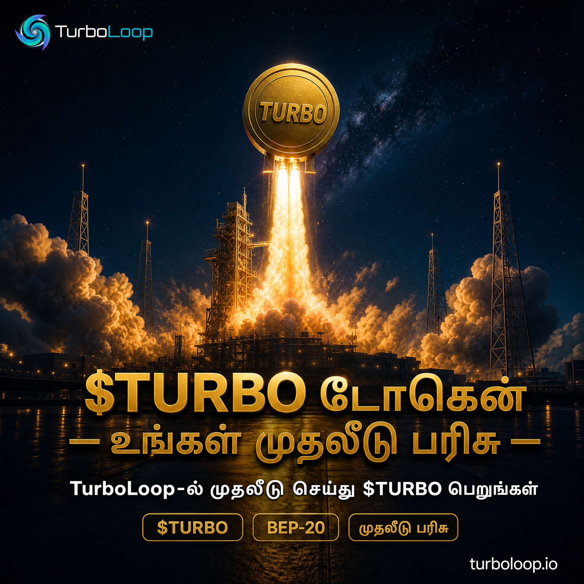 TurboLoop Tamil Banner — $TURBO Token #01