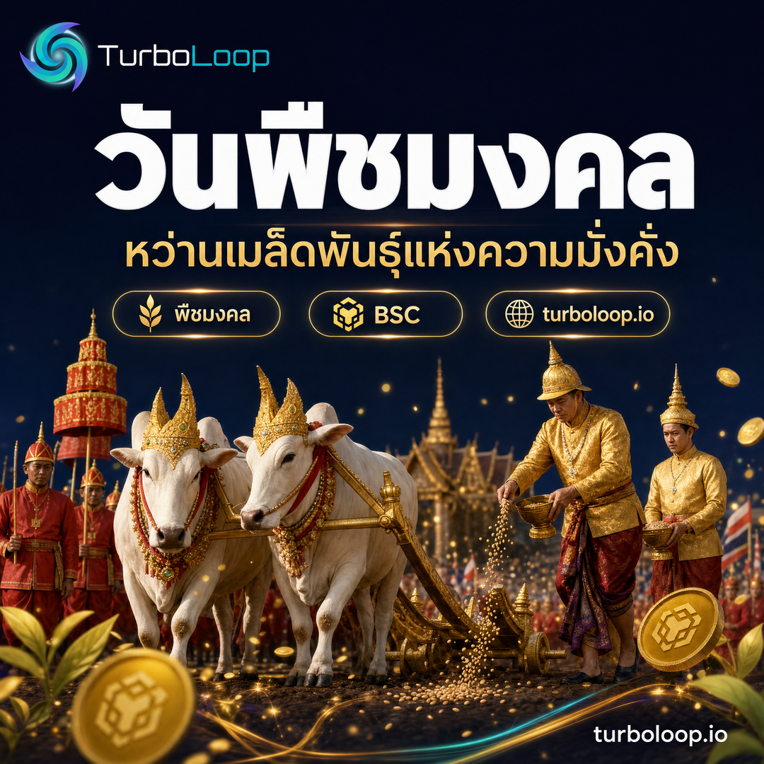 TurboLoop Thai market banner — Fest RoyalPlowing PhotoReal NavyGold HeroCenter — Seasonal and festive — Thai cultural celebrations